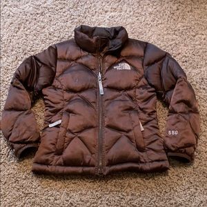 Little girls North Face jacket gently worn